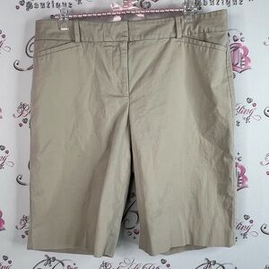 Talbots shorts long style beige cream pockets Women's Tan Shorts